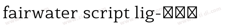 fairwater script lig字体转换